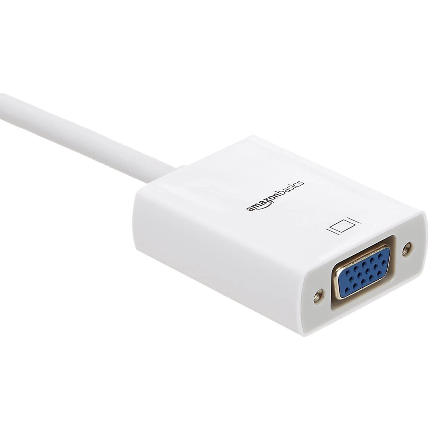AmazonBasics Mini DisplayPort to VGA Monitor Adapter - Apple Compatible