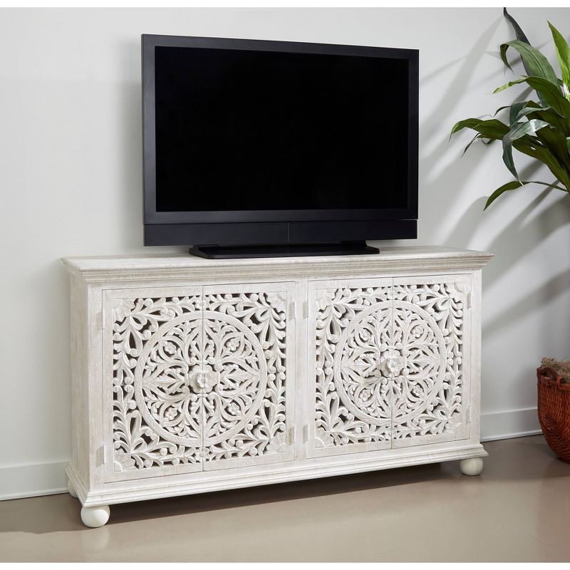 Bree Coastal 4 Door Sideboard White - Treasure Trove Accents