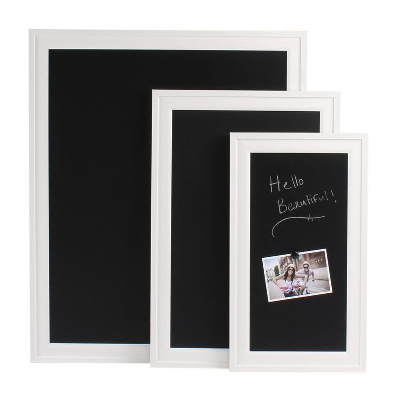 19" x 28" Bosc Framed Magnetic Chalkboard White - DesignOvation