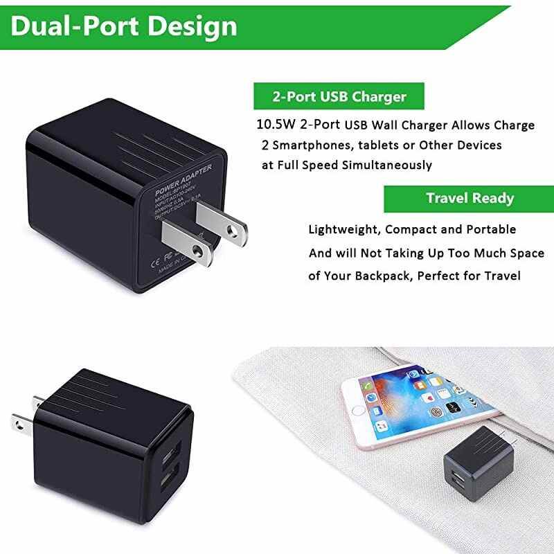 Port USB Wall Plug Car Charger Adapter +2Pack 6ft USB C Fast Charging Cable for Moto G9 Play/G9 Plus/G 5G Plus/G Power/G Stylus/G8/G7 Power/Play/Power/G6 Plus/G6/X4/Z4/Z3 Play/Z2 Force/Z Force