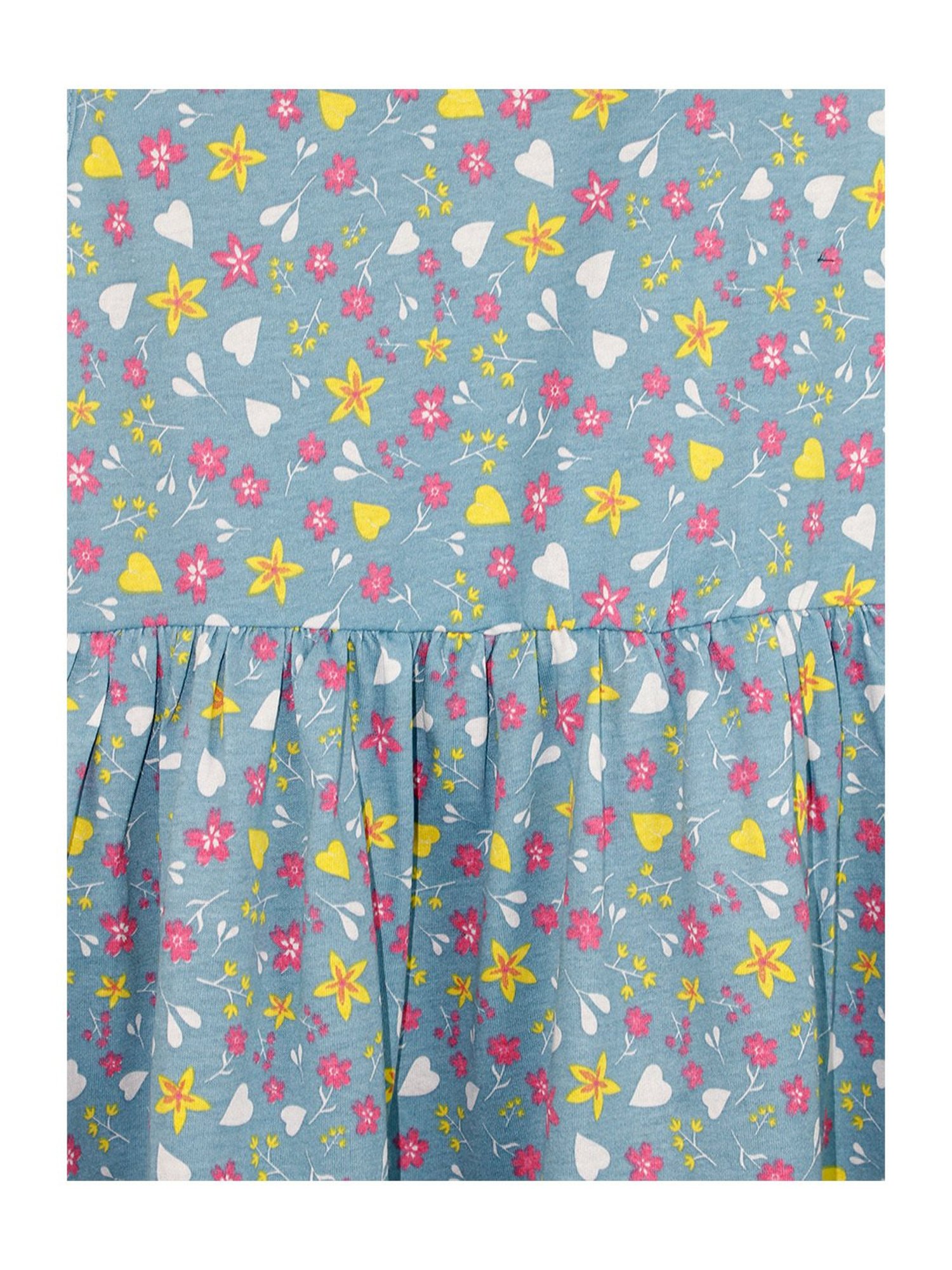 Kiddopanti Kids Grey Floral Print Dress