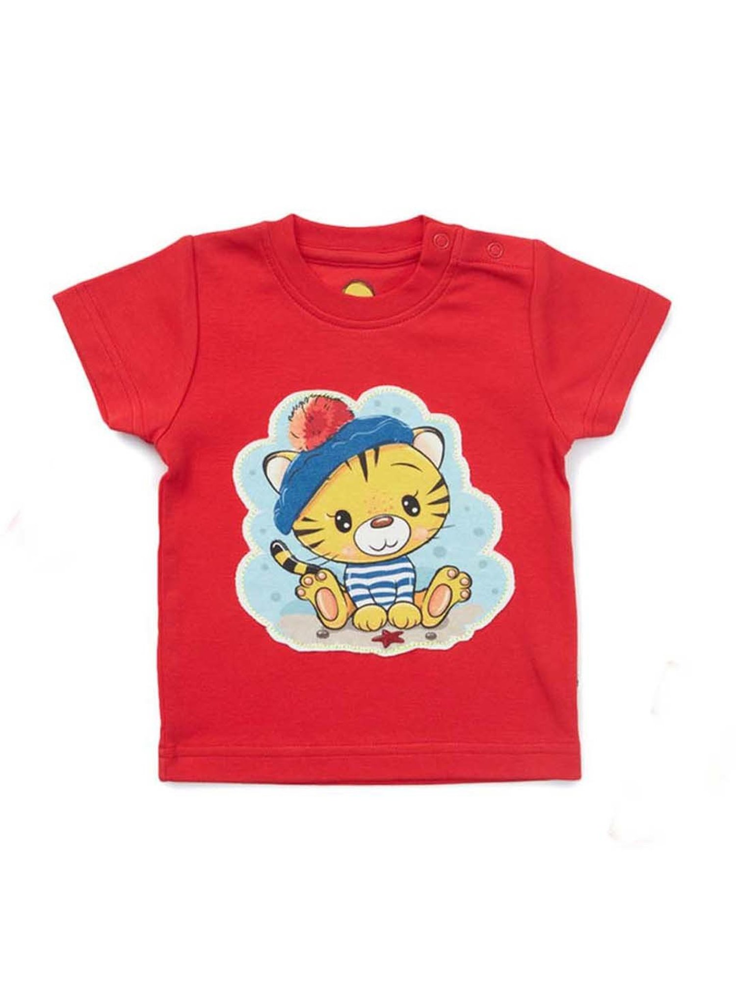 Pranava Kids Red & Green Printed T-Shirt (Pack of 2)