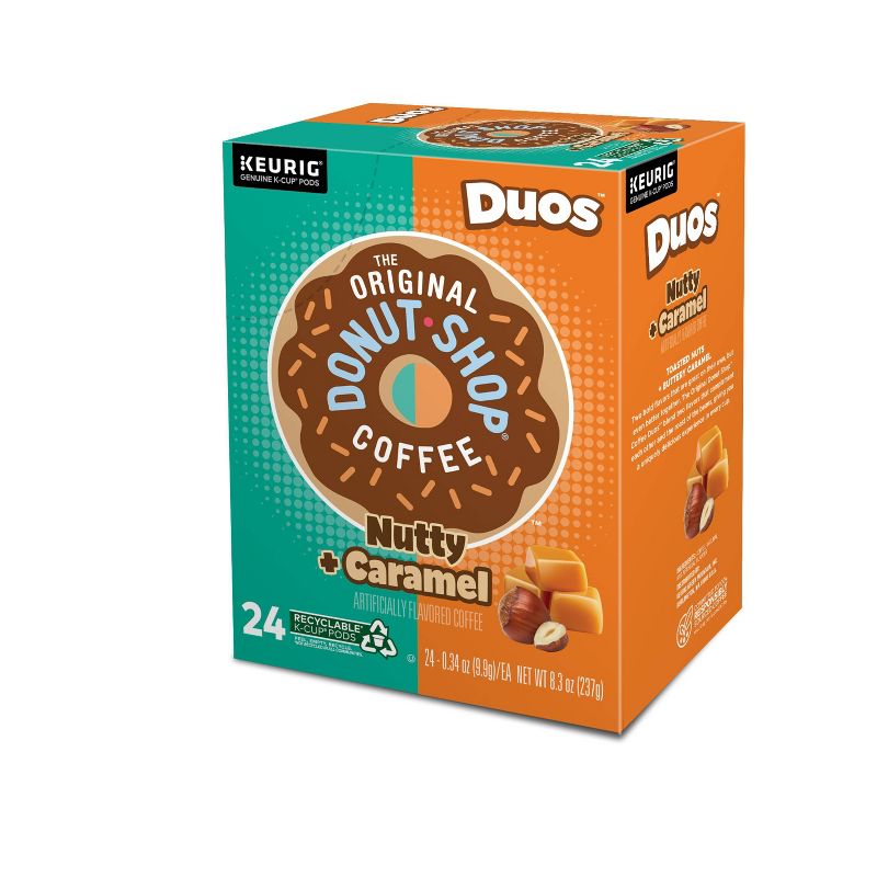The Original Donut Shop Duos Nutty + Caramel Keurig Single-Serve K-Cup Pods, Medium Roast Coffee - 24ct