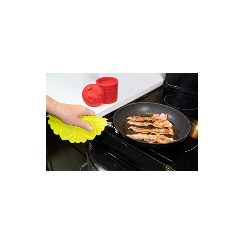 Red Silicone No-Slip Grip Hot Pad and Trivet