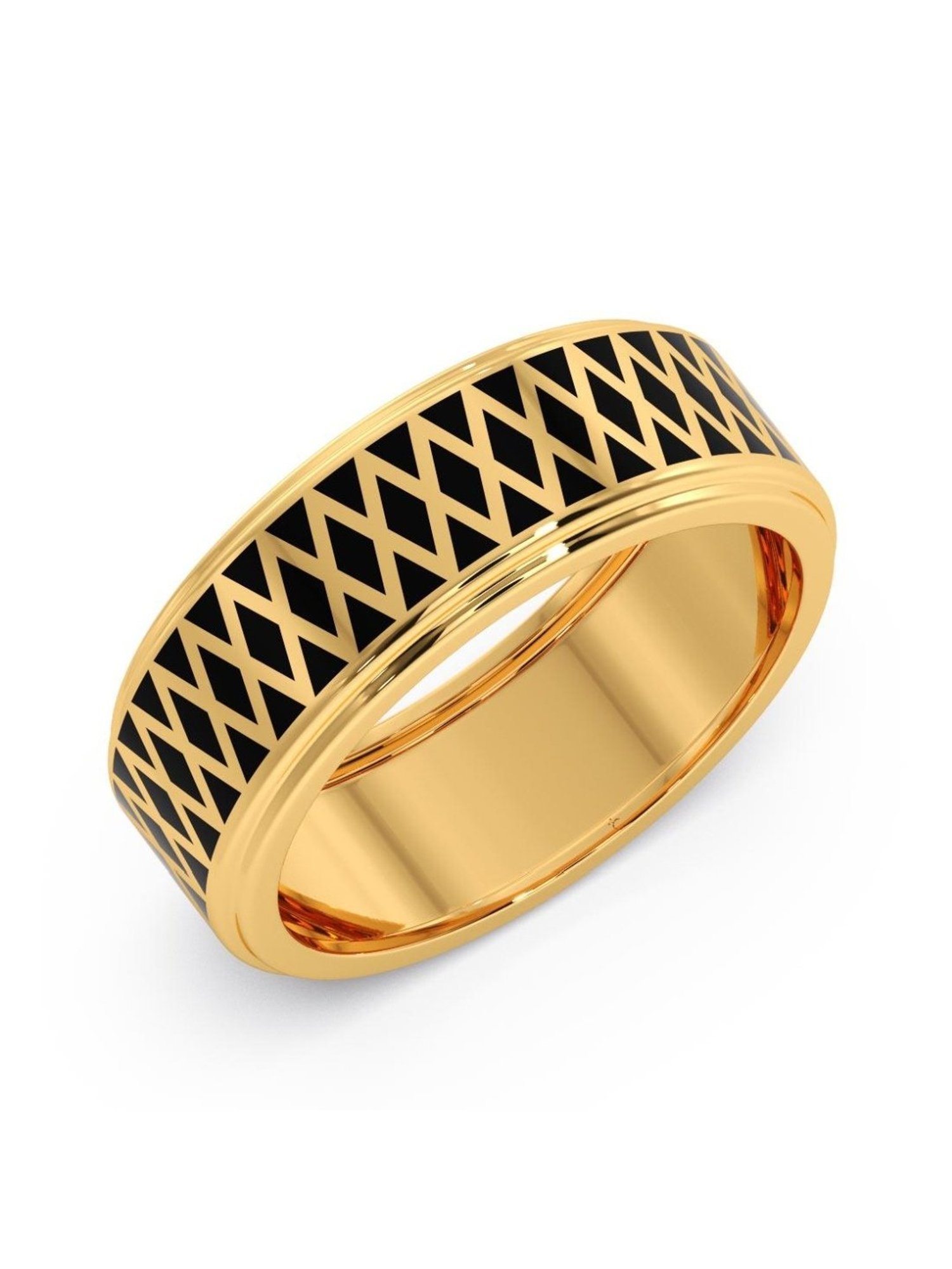 Candere by Kalyan Jewellers 18K Yellow Gold BIS Hallmark Ring for Men