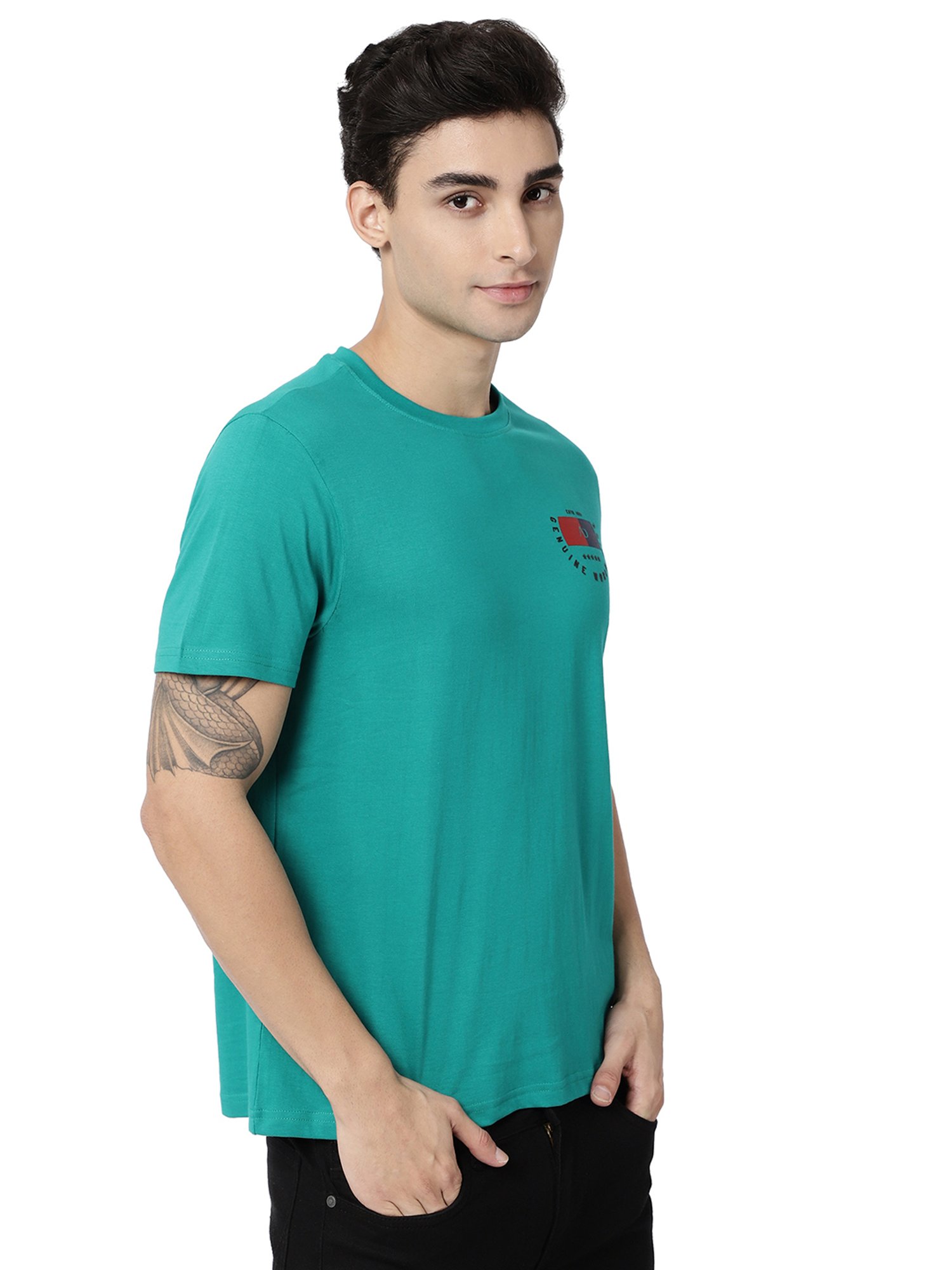 AD by Arvind Green Crew T-Shirt