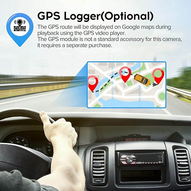 B2W 1080P HD Dash Cam Dual Rotatable Front and Cabin Car Dashcam Driving Recorder Camera with IR-Cut Filter IR Night Vision Views 2'' Screen 32GB SD Card for Uber Lyft Driver