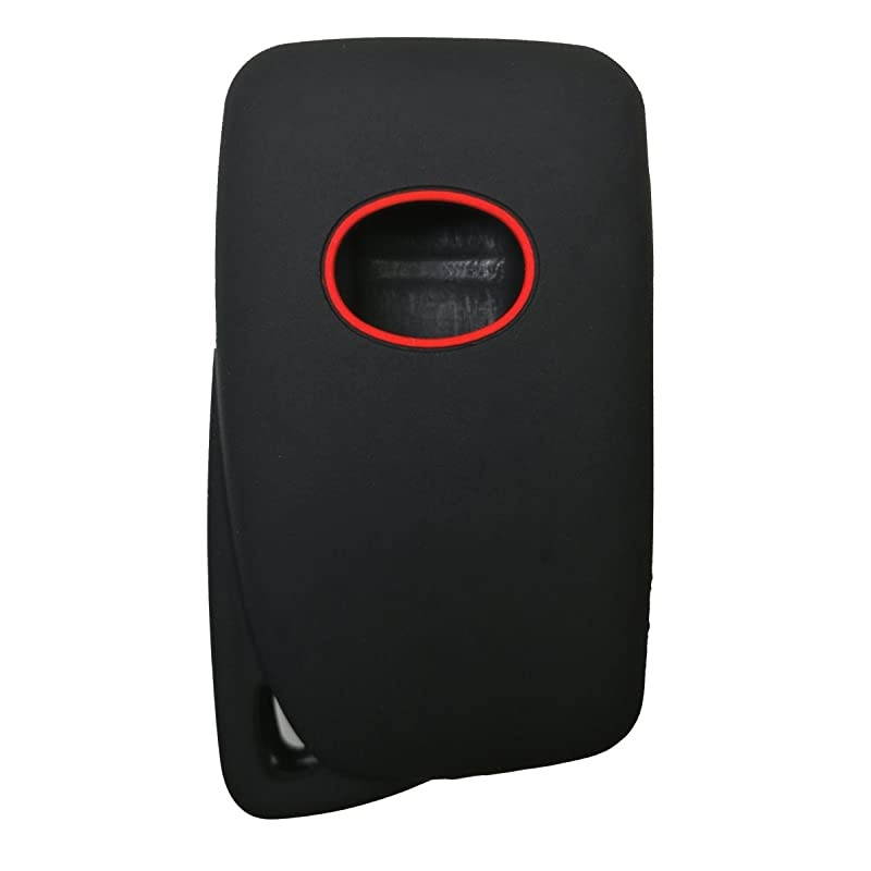 2Pcs Rubber 4buttons Smart Key Fob Full Protector Remote Skin Cover Case Keyless Jacket for Lexus 2018 NX300h 2018-2013 ES350 GS350 2016-2013 GS300h GS450h Black