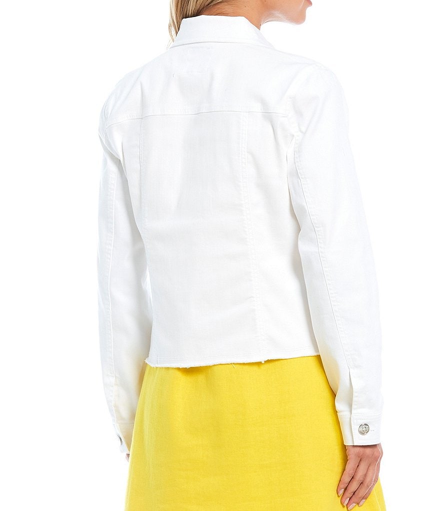 Tommy Bahama Ella Long Sleeve Point Collar Twill Jean Jacket