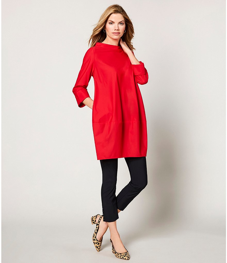 IC Collection Slim Stretch Knit Cropped Pants