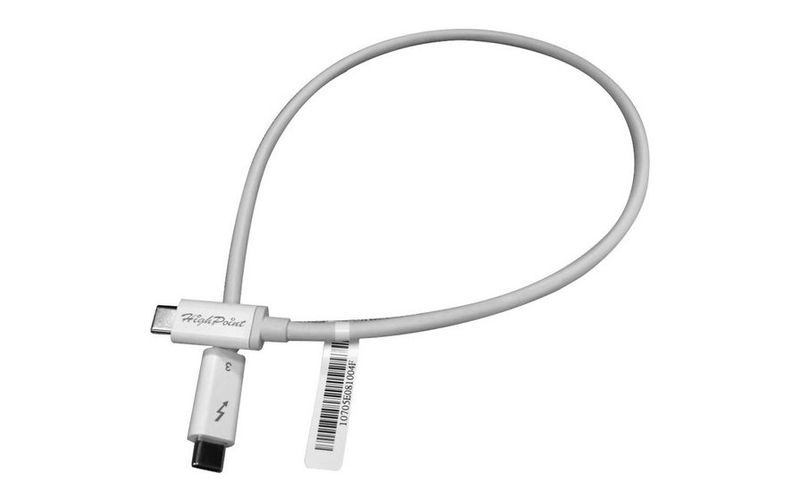 HighPoint 0.5M Thunderbolt 3 40Gb/s Cable - 1.64 ft Thunderbolt 3 Data Transfer Cable for Storage Device