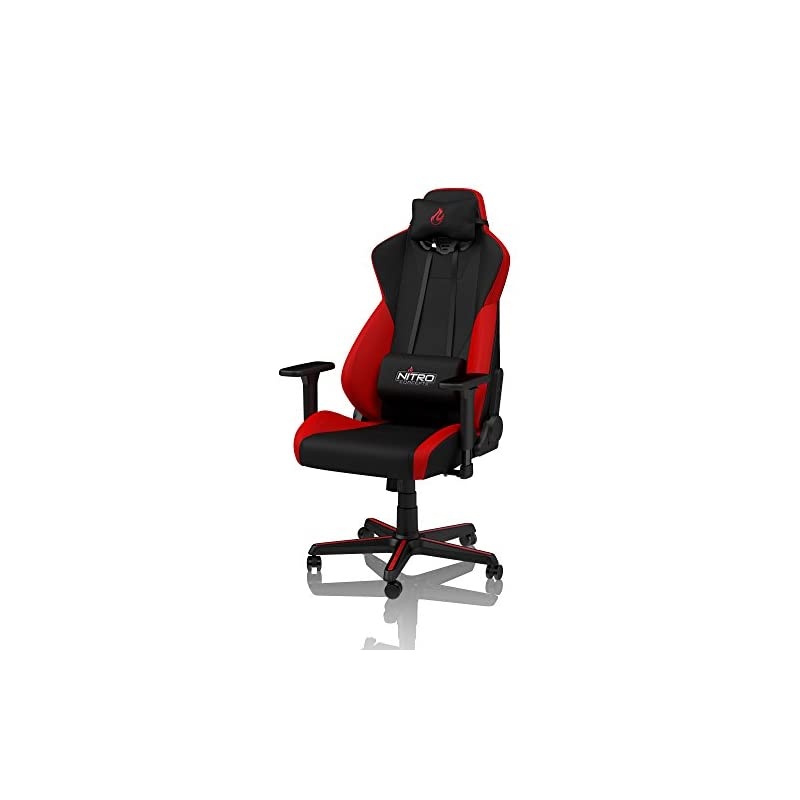 S300 Gaming Chair - Inferno Red - Office Chair - Ergonomic - Cloth Cover - Up to 300 lbs Users - 90&deg; to 135&deg; Reclinable - Adjustable Height & Armrests