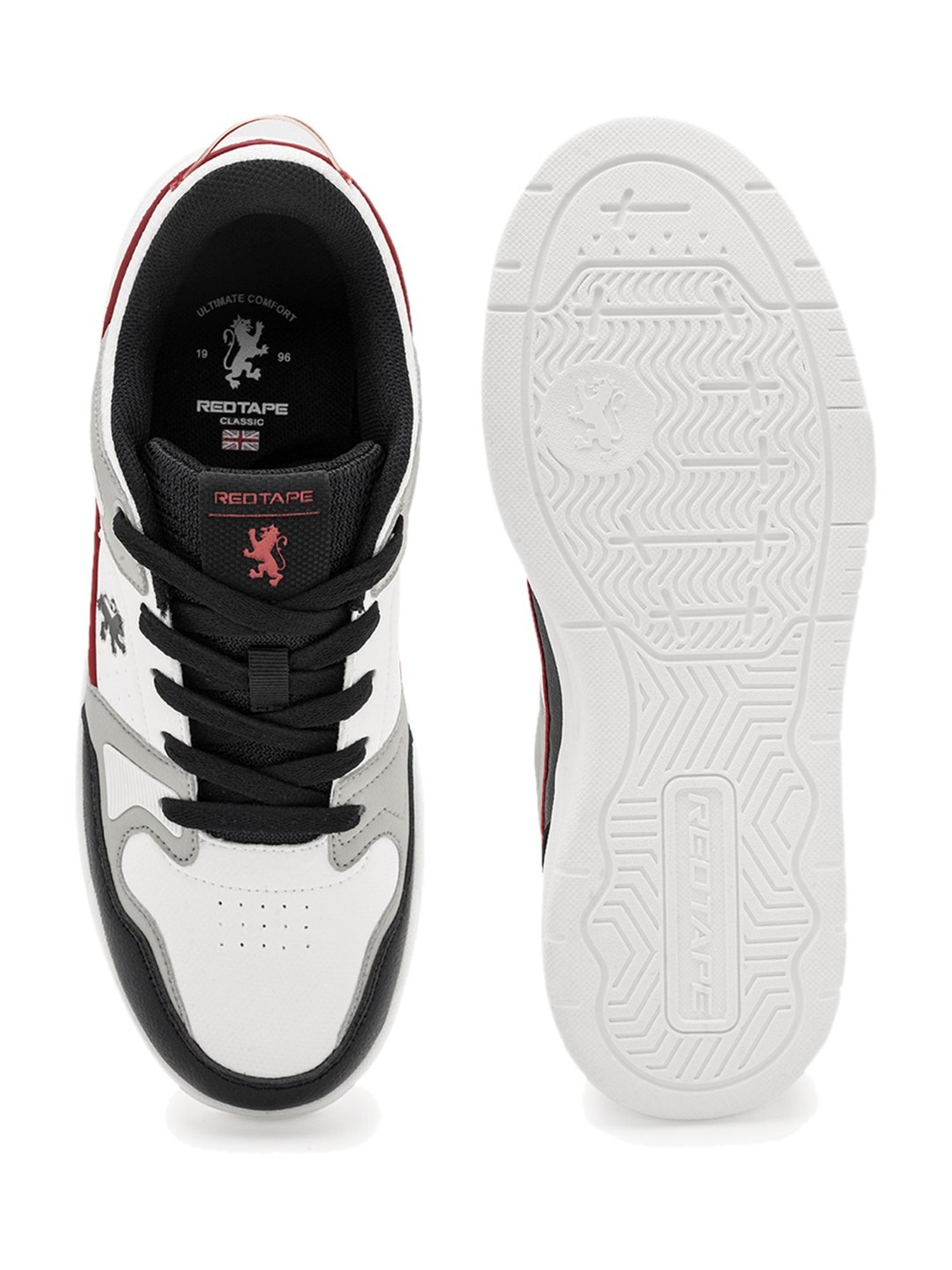 Red Tape Men's Hustle Series Black Casual Sneakers