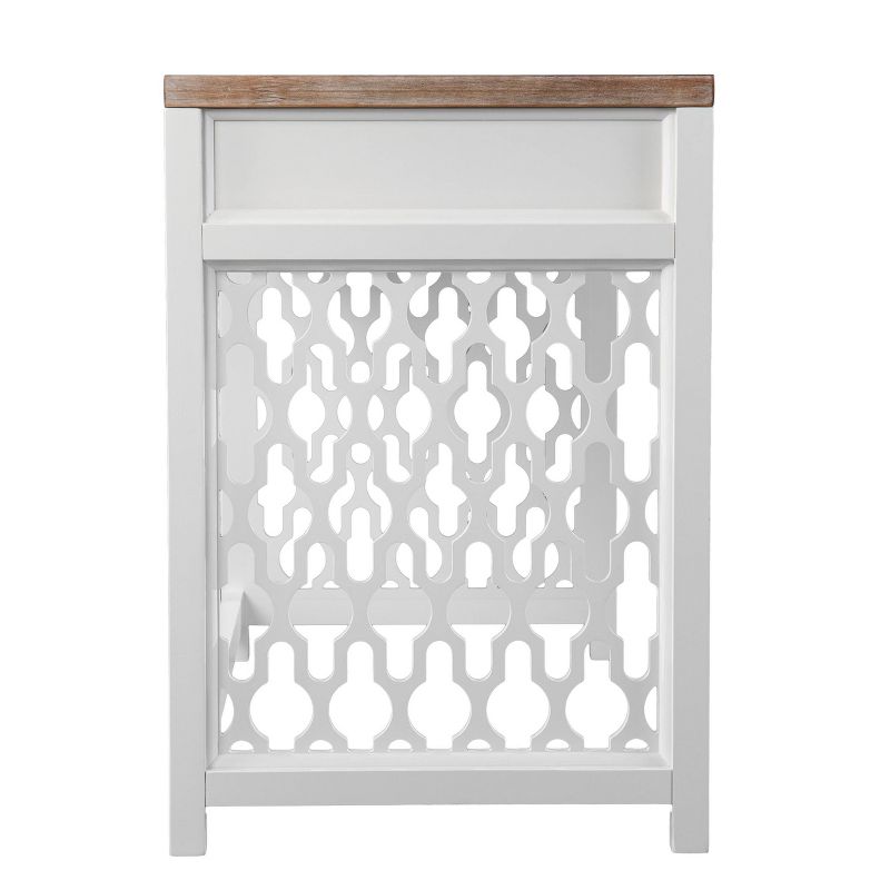 Leine Writing Desk Natural/White - Aiden Lane