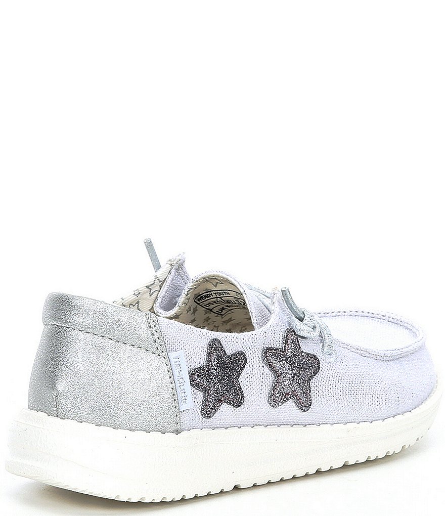 Hey Dude Girls' Wendy Silver Washable Slip-Ons (Youth)