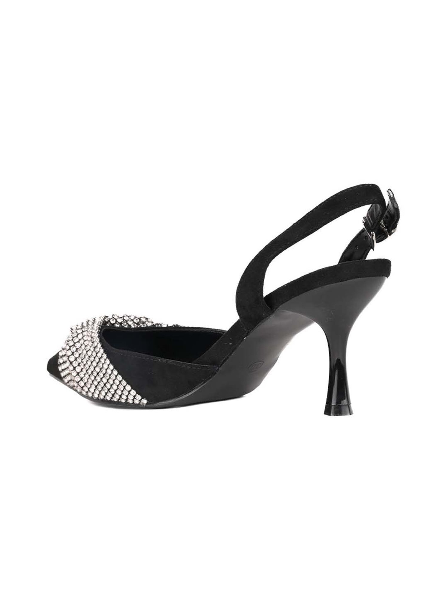 Ronnie Grey Women's Black Back Strap Stilettos