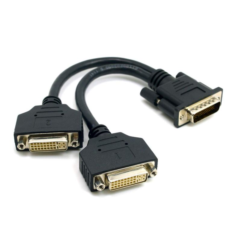CableDeconn DMS 59 Pin Dual 2 DVI Monitors, DMS 59 Pin Male to Two DVI 24+5 Female Dual Monitor Extension Cable Adapter for LHF Graphics Card (dus 59 pin Dual dvi)