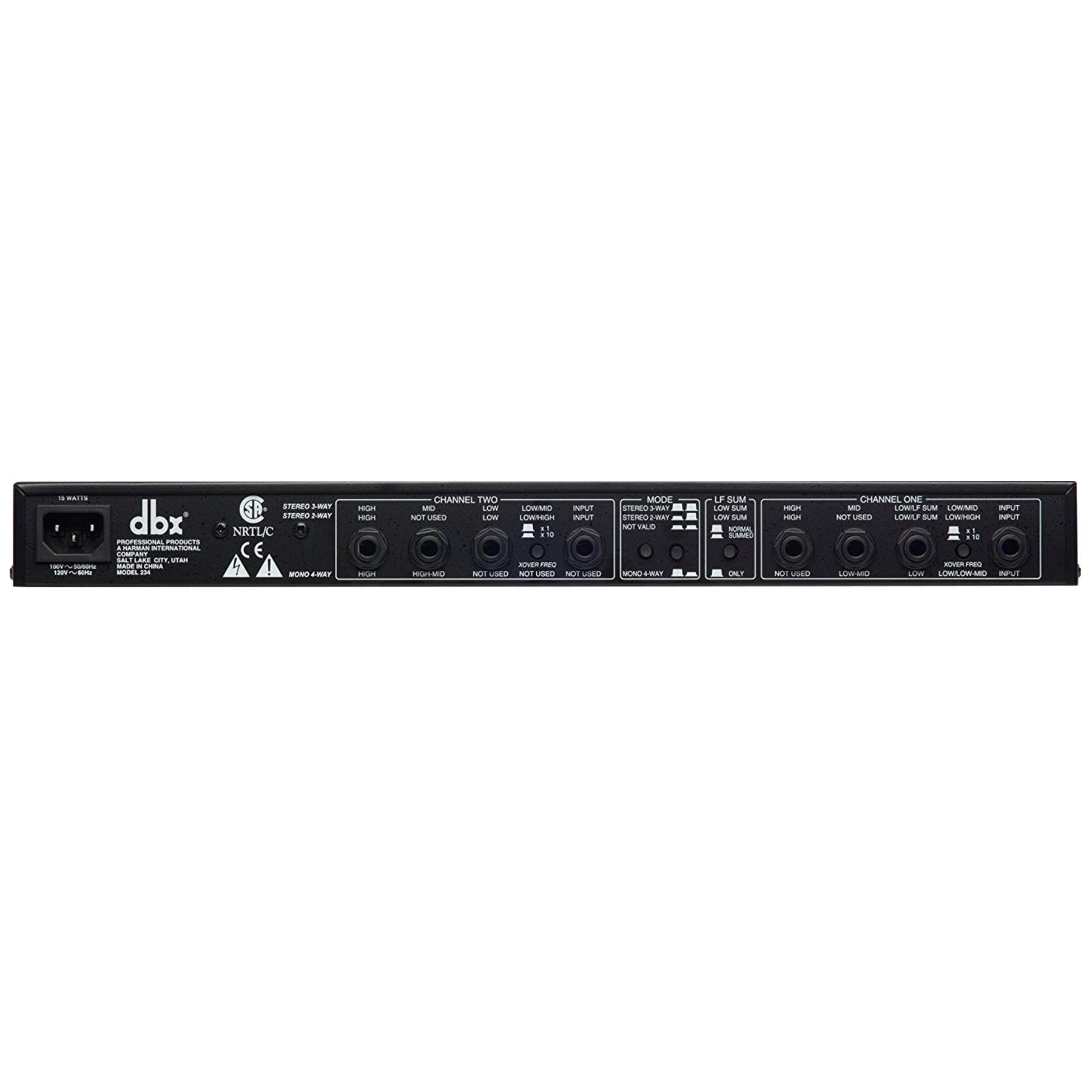 DBX 234S Stereo 2/3 Way, Mono 4-Way Crossover Crossover