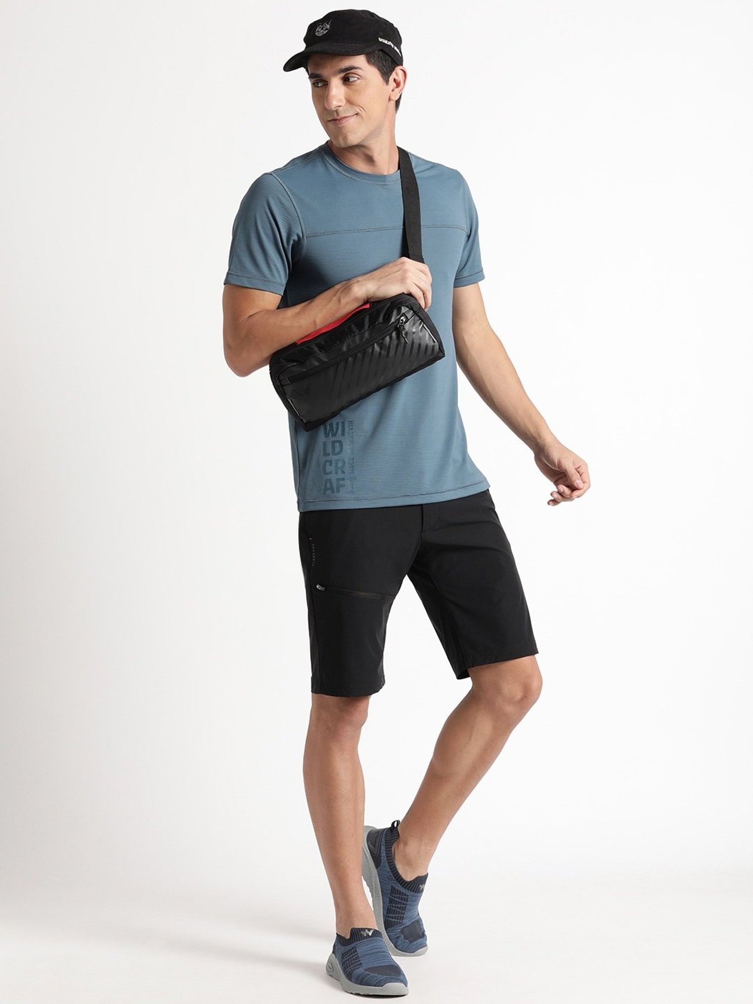 Wildcraft Blue  Regular Fit Sports T-Shirt