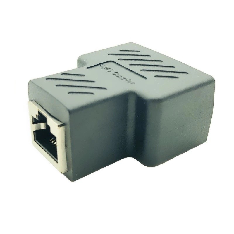 RJ45 Splitter 1 to 2 Ways Network Ethernet Head Lan Cable Female Joiner Coupler RJ45 Extender Plug Network Connector Adapter NEW