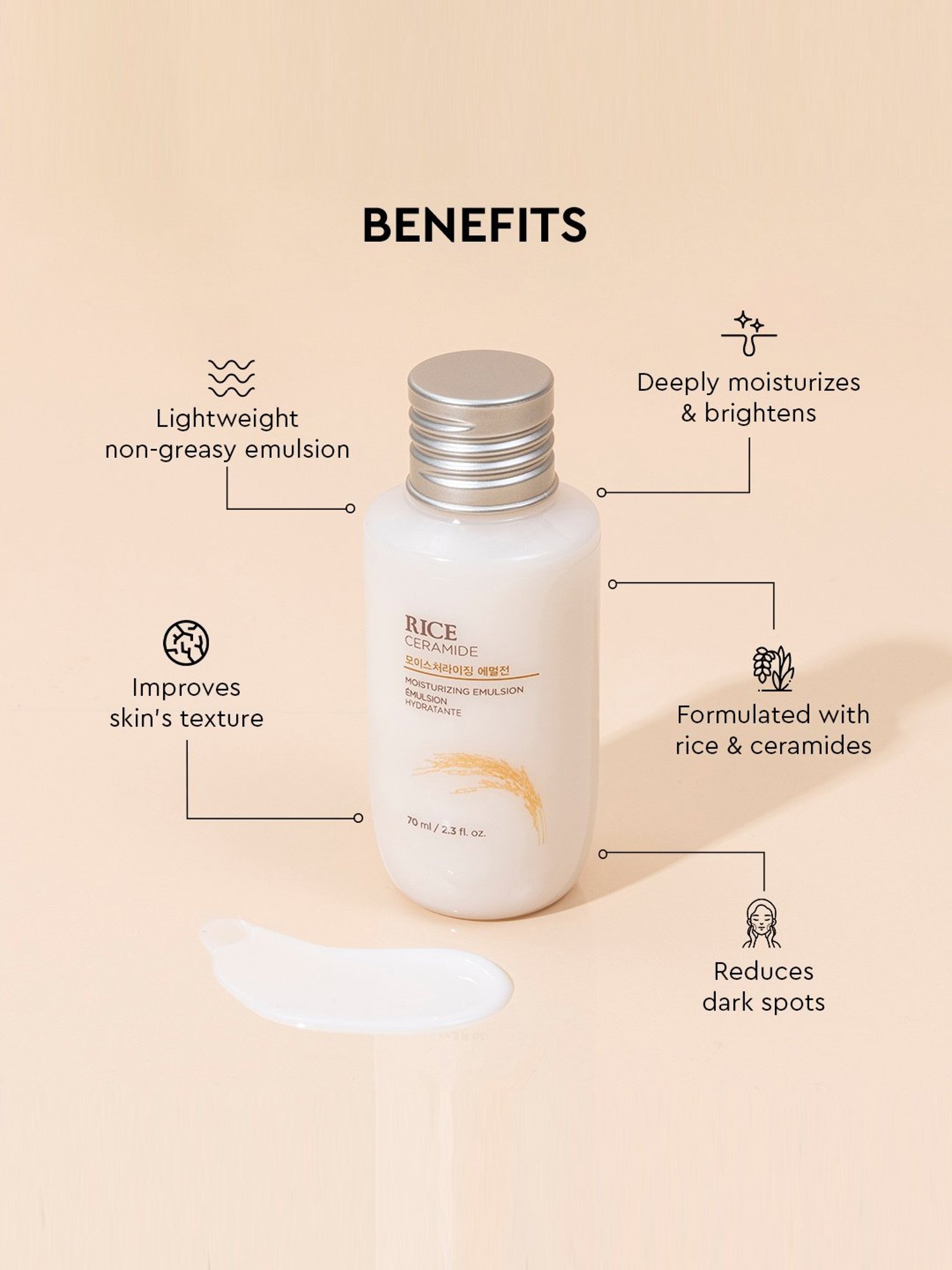 The Face Shop Rice Ceramide Moisturizing Emulsion - 70 ml