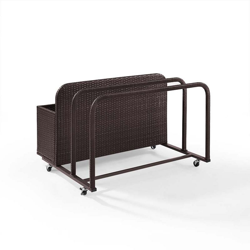 Newbury Premium Grade A Teak Wood Patio Ottoman White - Modway