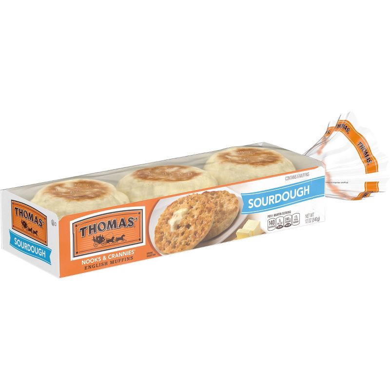 Thomas' Sourdough English Muffins - 12oz/6ct