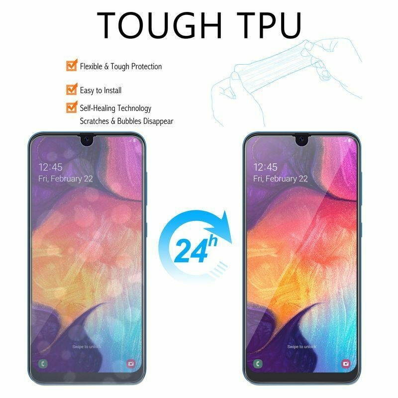 3 Pack Clear TPU Hydrogel Screen Protector Film Cover For  Galaxy A50