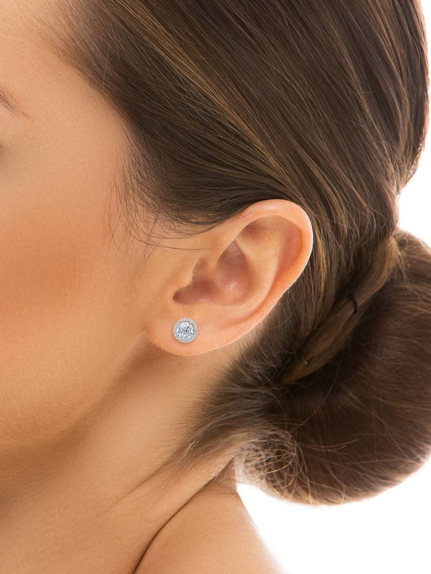 Silberry 925 Sterling Silver Classic Kiara 6mm Round Stud Earrings for Women