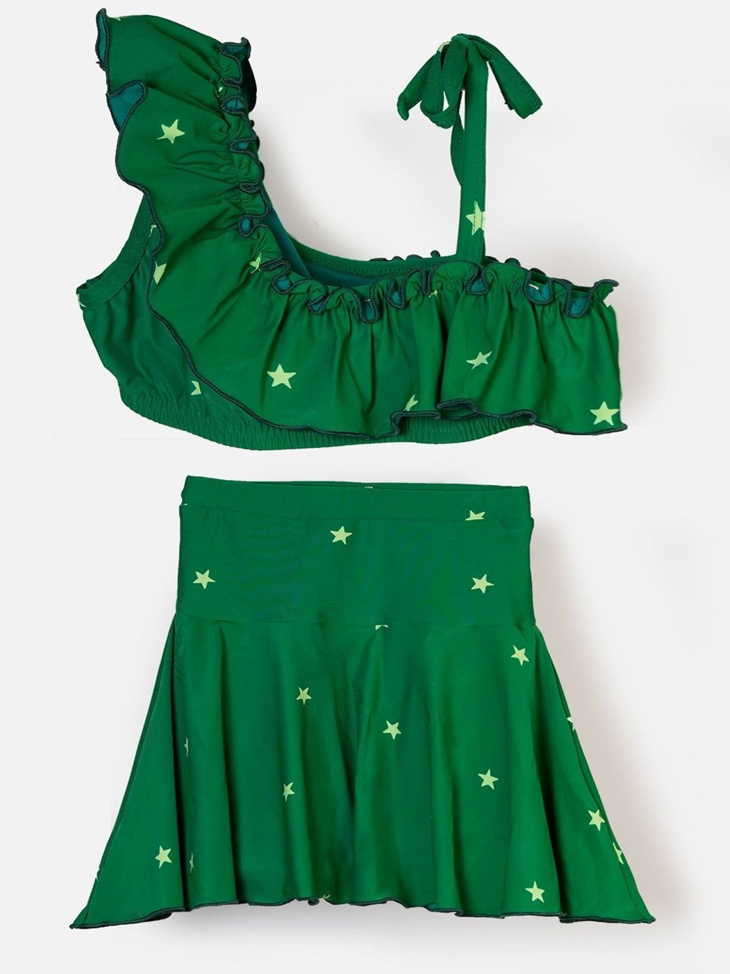 Cukoo Kids Red Printed Swimsuit