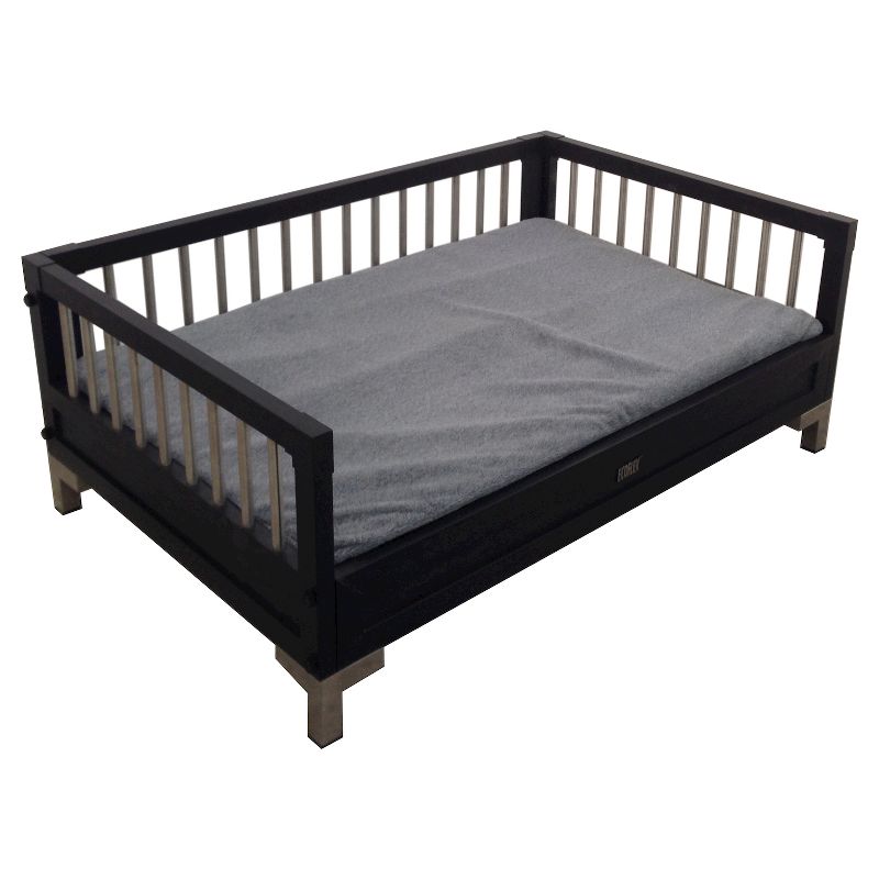 ECOFLEX Raised Dog Bed with Memory Foam Cushion - Espresso-  Large