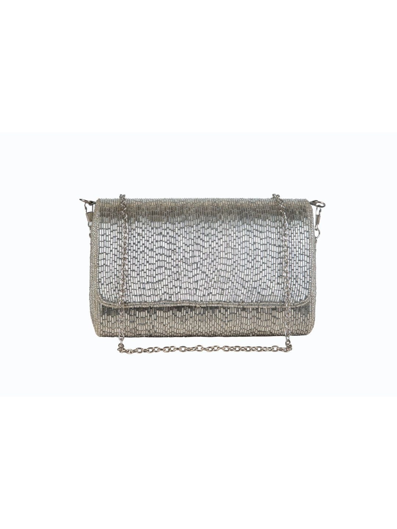 Tarini Nirula Silver Embellished Clutch