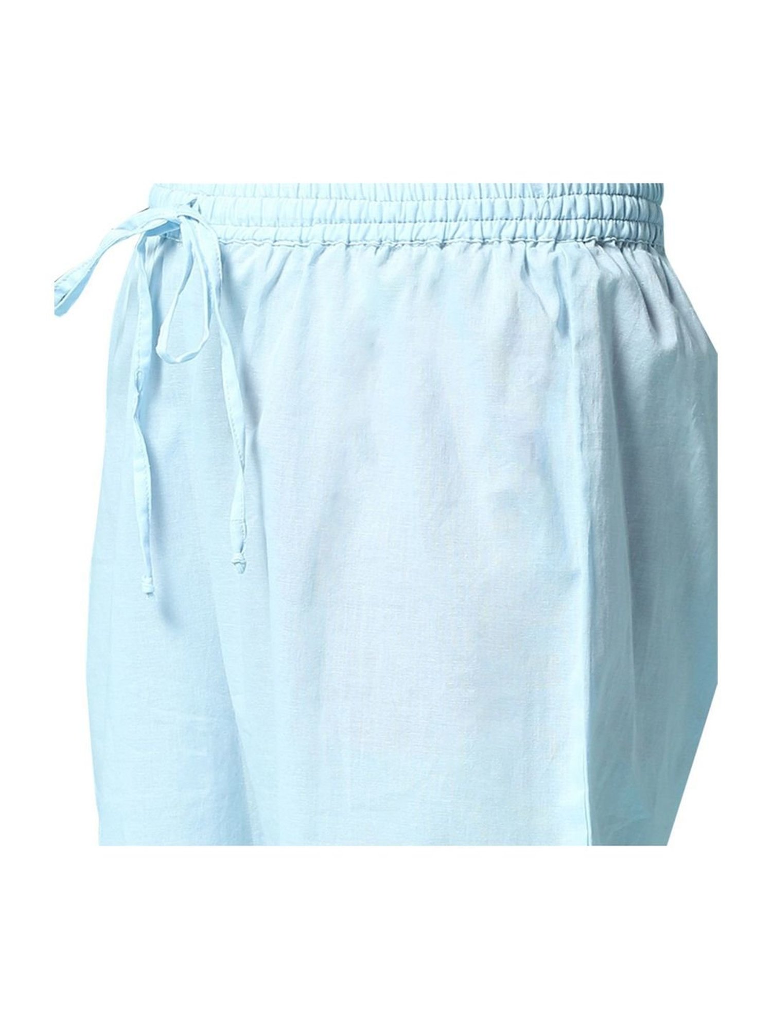 Biba Girls Powder Blue Cotton Printed Kurta Set