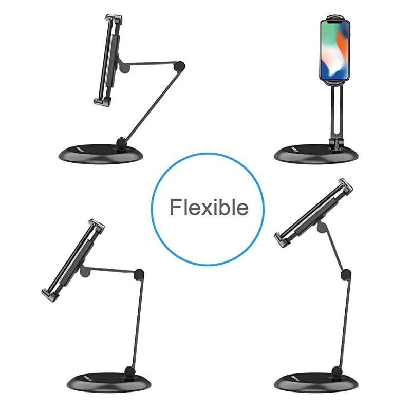Adjustable Tablet Stand Heavy Duty Desktop Tablet Holder Mount macOS Catalina Sidecar 2Stage Metal Arm Compatible with 411 Phones Tablets iPad Nintendo Switch Kindle Updated Version