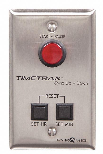 PYRAMID CTPLATEKIT 2-3/4" Digital Timer Controller Wall Clock, Silver