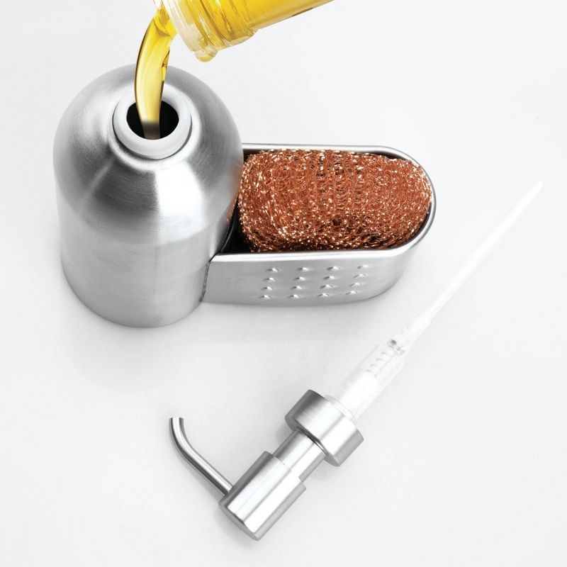 iDESIGN Forma Soap & Scrubby Caddy Silver