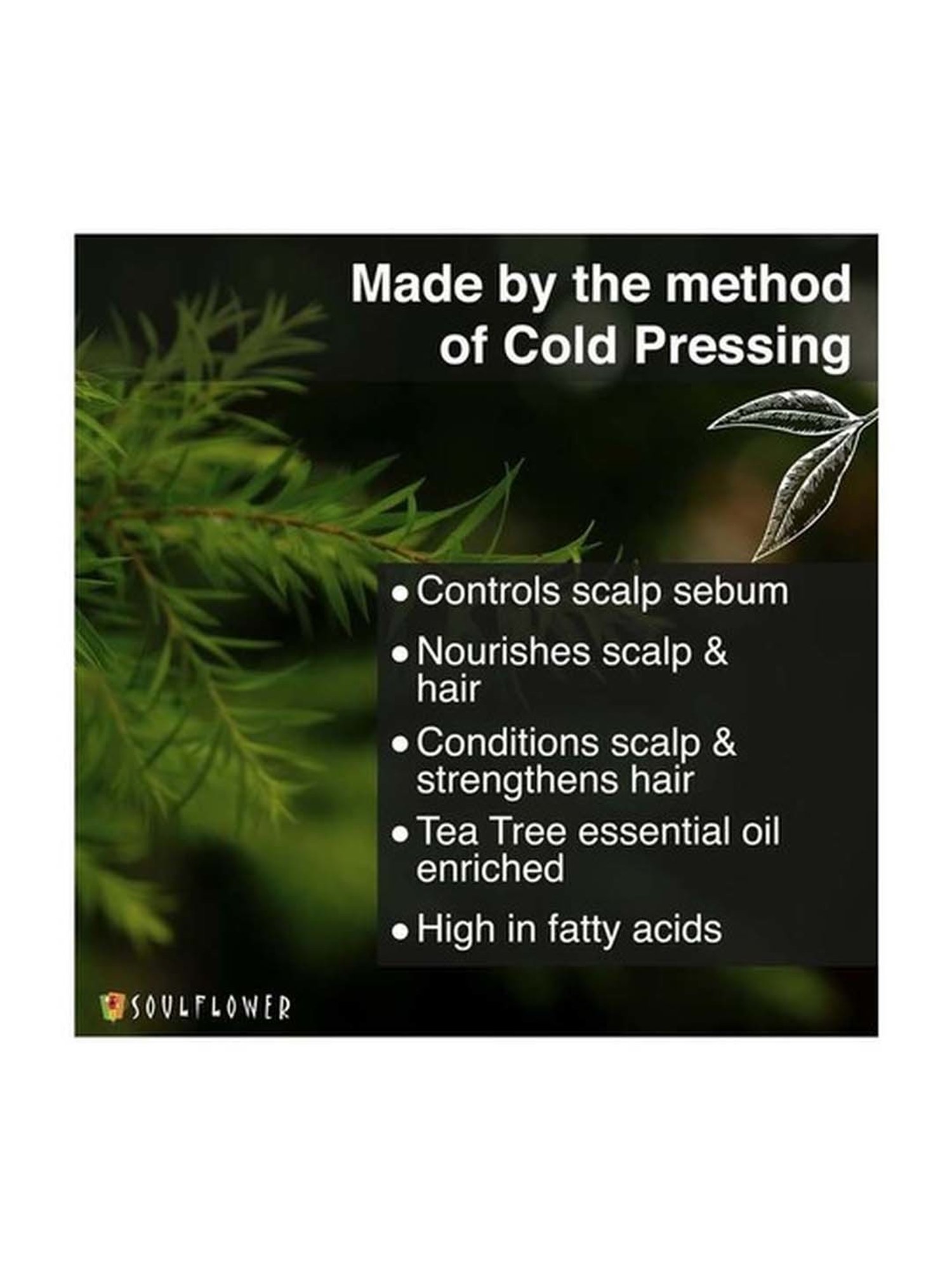 Soulflower Tea Tree Anti Dandruff Hair Oil - 225 ml