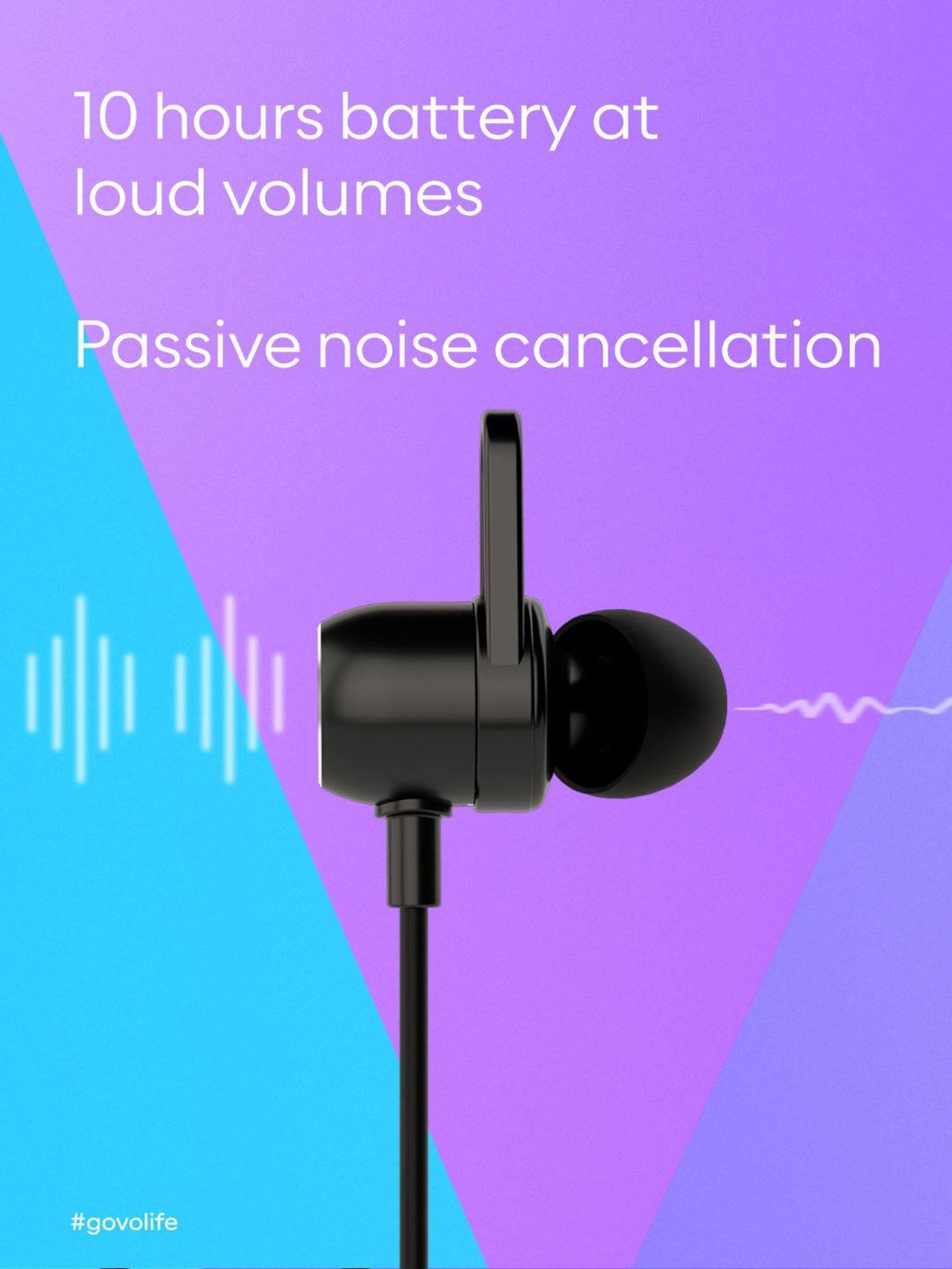 GOVO GOKIXX 421 in-Ear Wireless Neckband Earphone with HD Mic (Black)