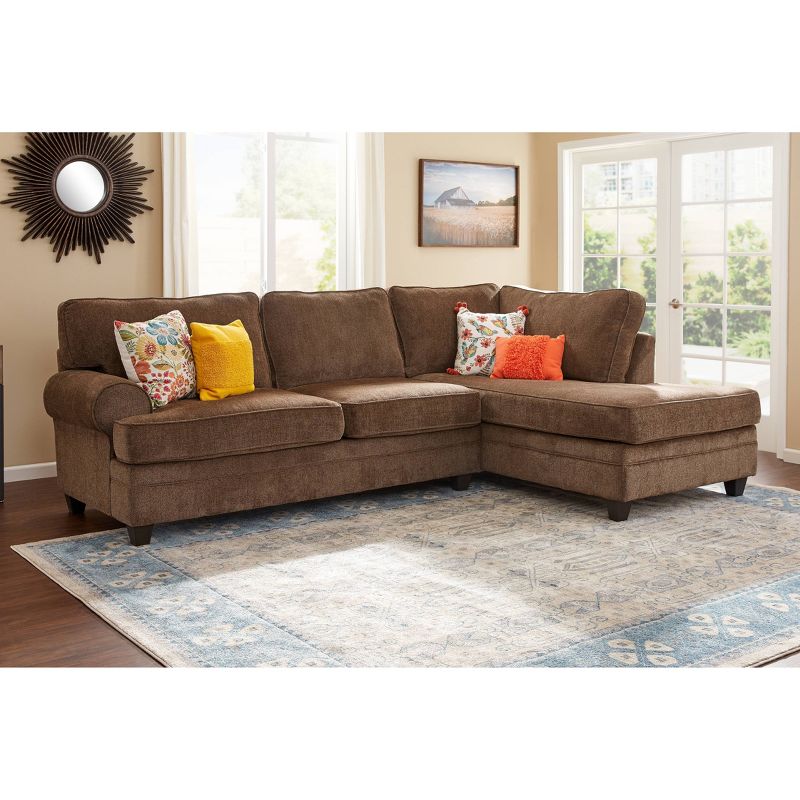 Langston Sectional Brown - True Seating