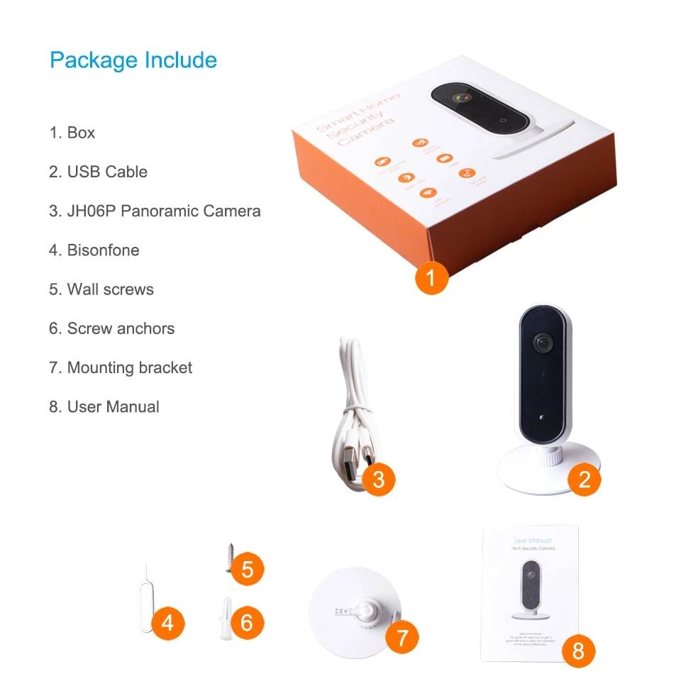 Jimi New JH06P Wifi Camera1080P Wireless Video Surveillance Night Vision Home Security With 30 Days Free Cloud For Baby Monitor