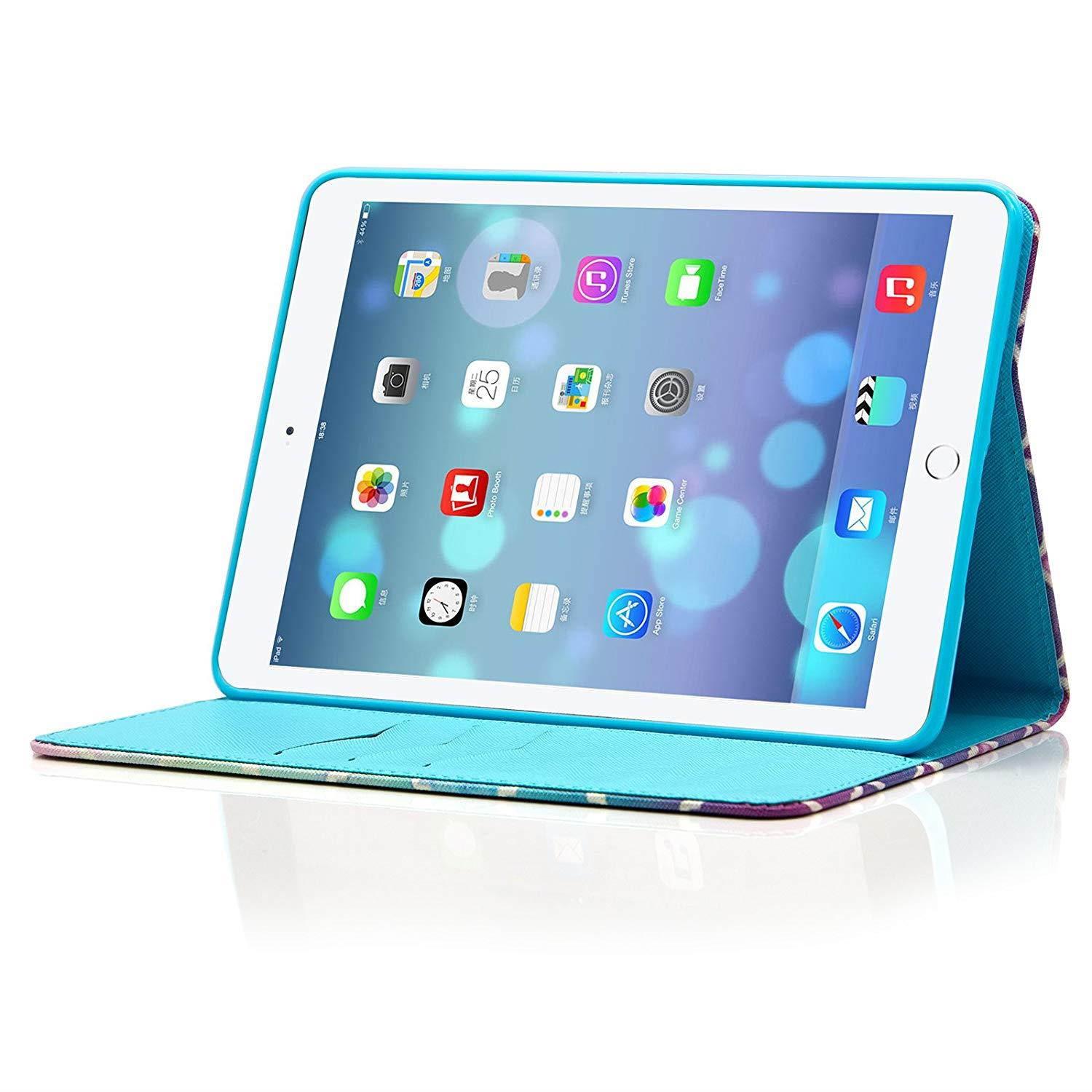 iPad Mini 2&3 Case, iPad Mini Case, Dteck(TM) Slim Fit [Stylus Holder] Flip Folio Stand Leather Case with Auto Sleep/Wake Feature Wallet Cover for Apple iPad Mini 1/2/3 (Gold Ring Flower)