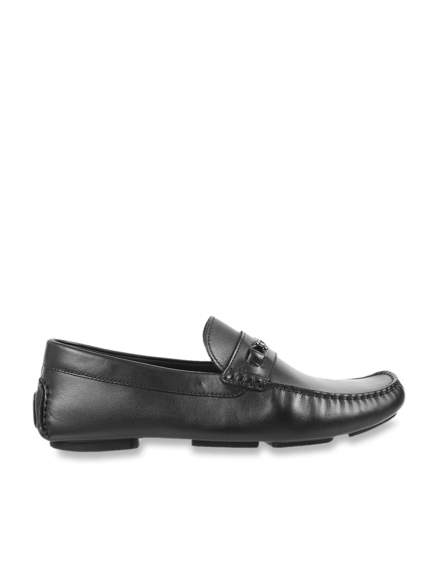 Da Vinchi by Metro Men's Black Casual Loafers