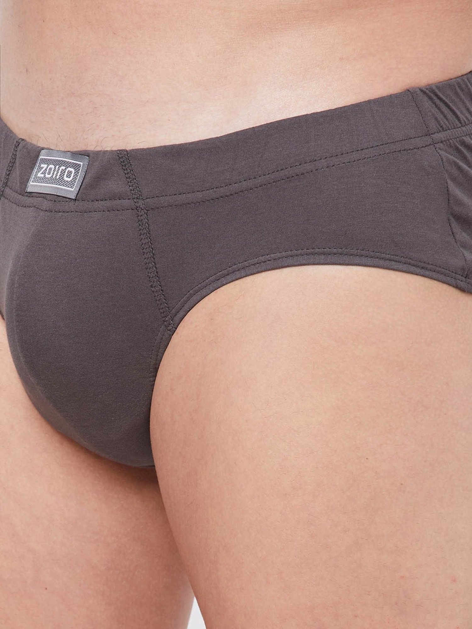 Zoiro Smoked Parl & Burgundy Cotton Regular Fit Briefs - Pack Of 2