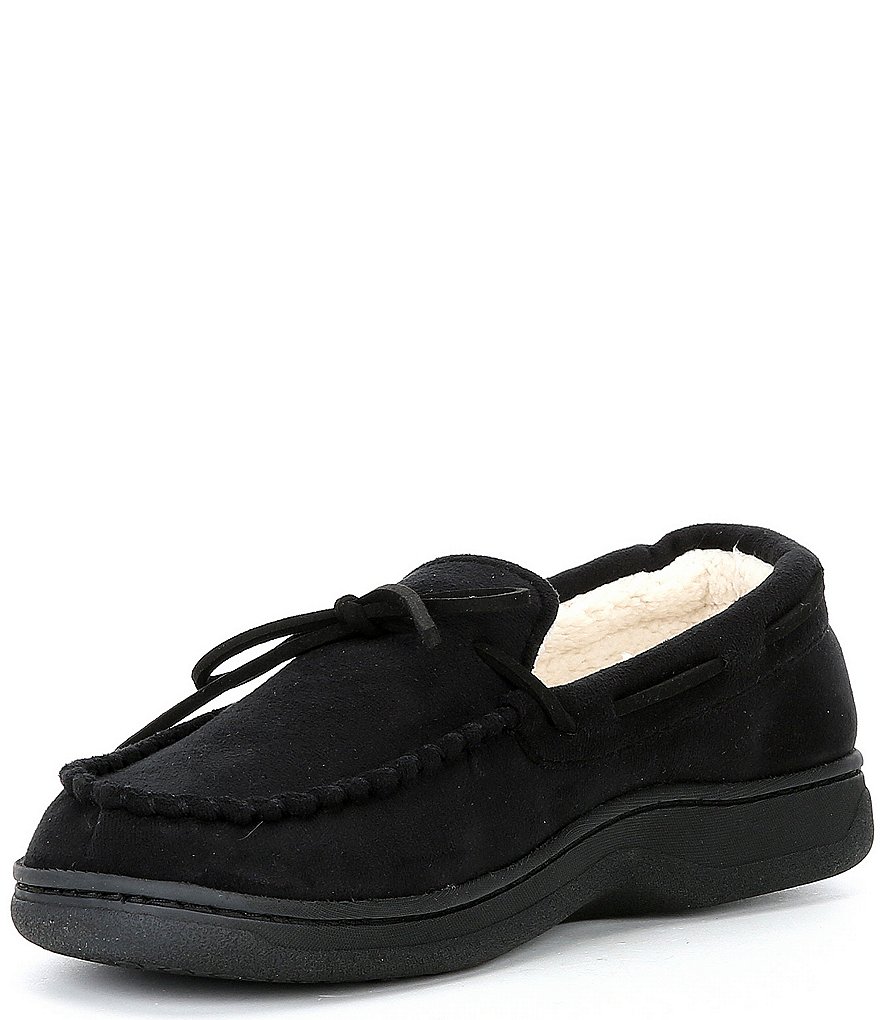 Roundtree & Yorke Whipstitch Moccasin Slippers