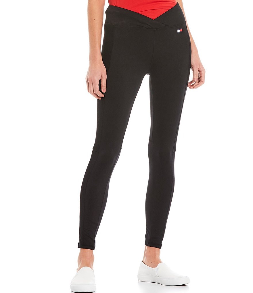 Tommy Hilfiger Sport High Rise Crossover Waist Ribbed Leggings