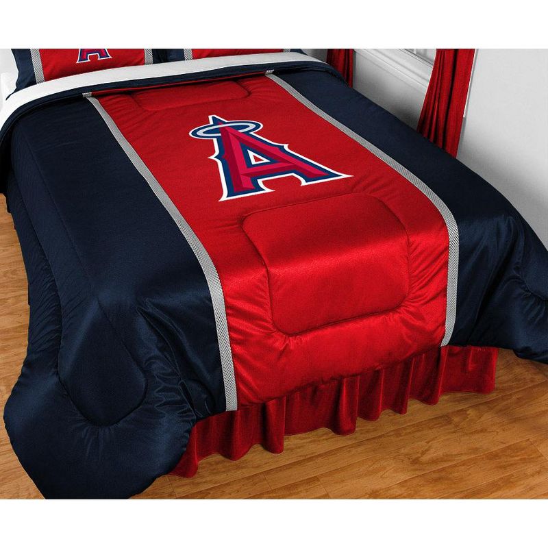 MLB Queen Bed Comforter Anaheim Baseball Team Logo Bedding - Los Angeles Angels..