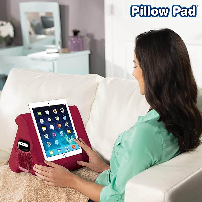 Pillow Pad MultiAngle Soft Tablet Stand Retail Packaging Burgundy