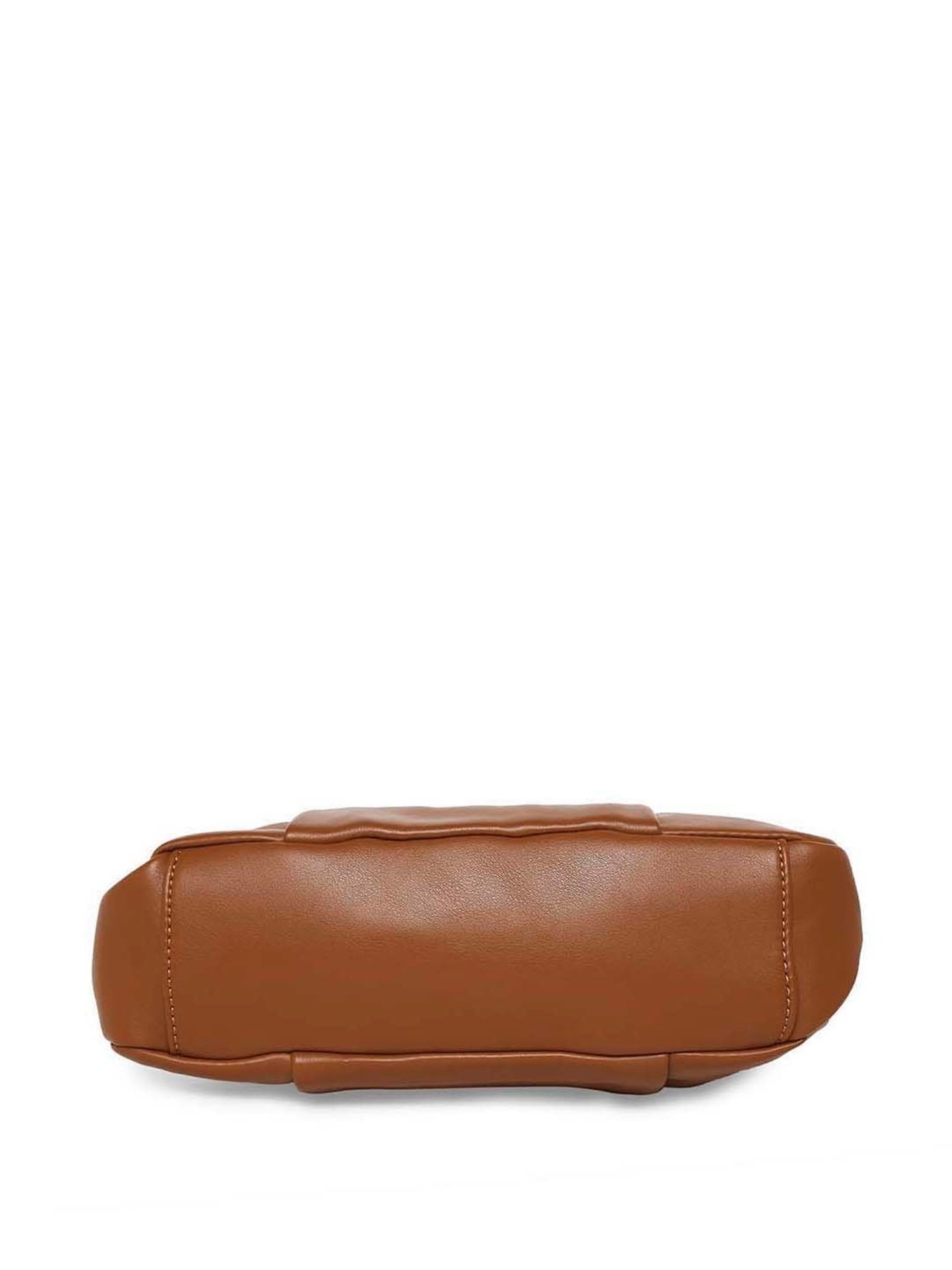 Marina Galanti Brown Textured Medium Baguette Bag