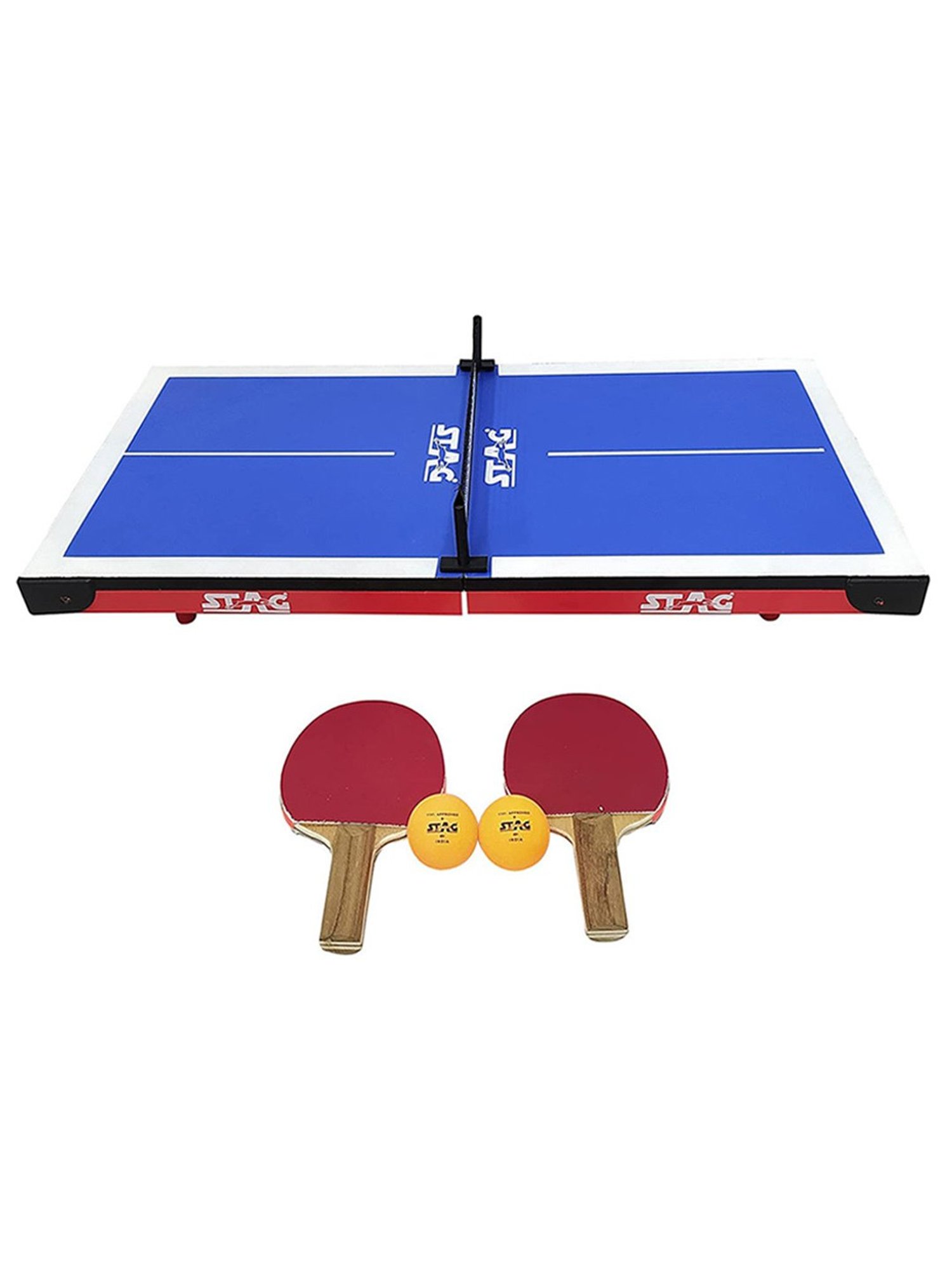 Stag Global Super Mini Fun Table Tennis Playset (Blue) Size - 60X30