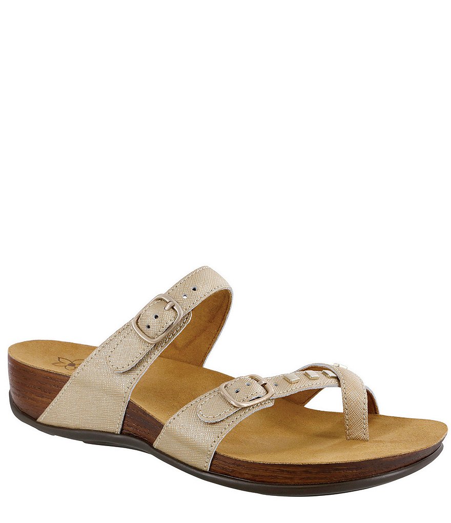 SAS Jett Leather Comfort Wedge Sandals